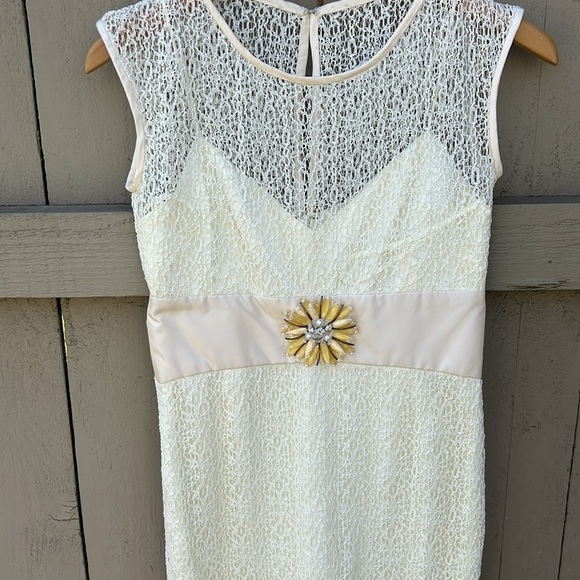 Xeniya Cocktail Dress Lace Crochet Super Feminine Tea Party Summer  Bridal Sz 0 - Picture 2 of 6